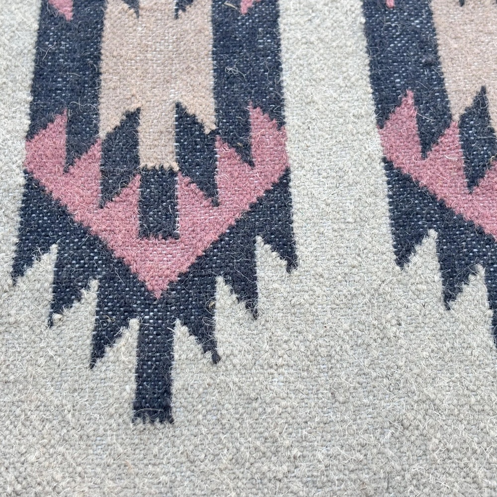 Handmade Wool Multicolor Vintage Dhurrie For Living Room